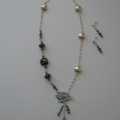 Collier Lotus argenté